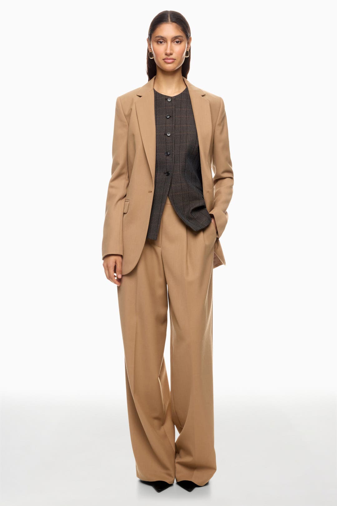 パンツ Michael By Michael Kors Triacetate Blend Wide-Leg Pant MICHAEL Michael Kors Women's Split Hem Pull On Wide Leg