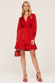 Satin Tie Front Dress by Marissa Webb x RTR