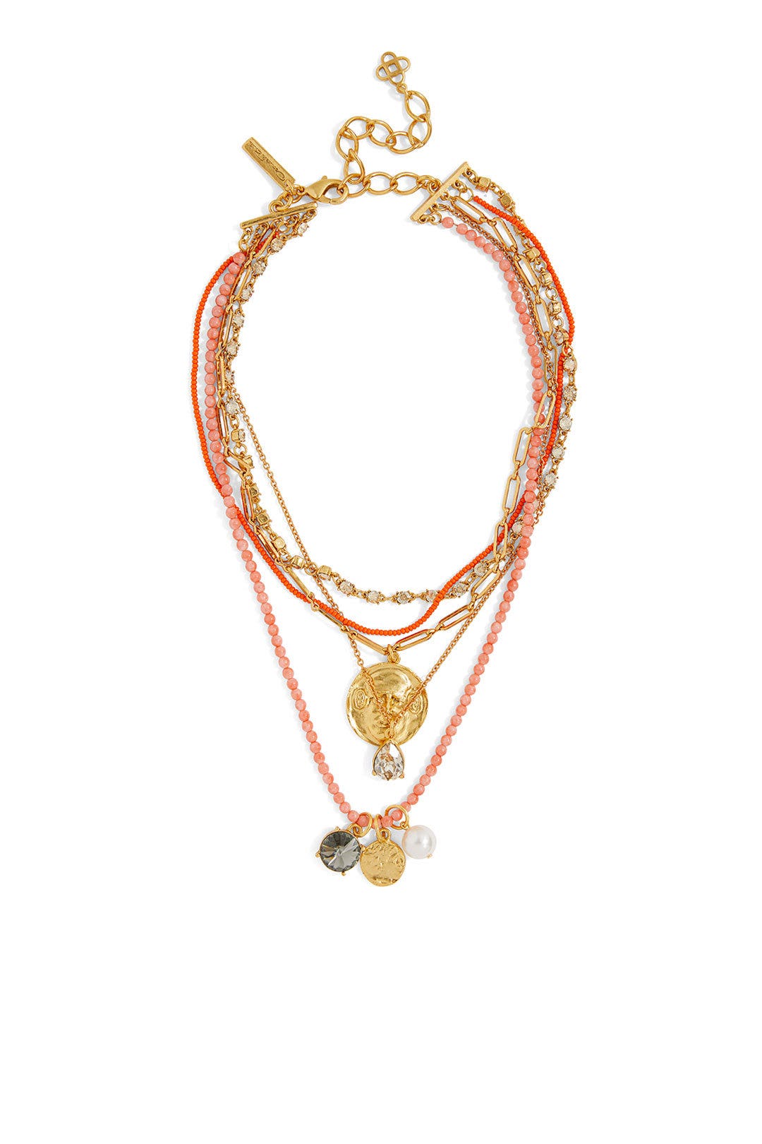 Coral Charm Necklace by Oscar de la Renta