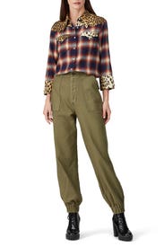 Exaggerated Collar Cowboy Shirt by R13