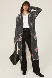 Floral Distressed Cardigan by R13