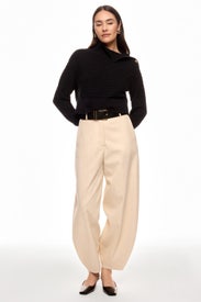 Black Textured Knit Mock Neck Sweater by Toccin