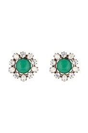 Vintage Jade Crystal Studs by Gerard Yosca