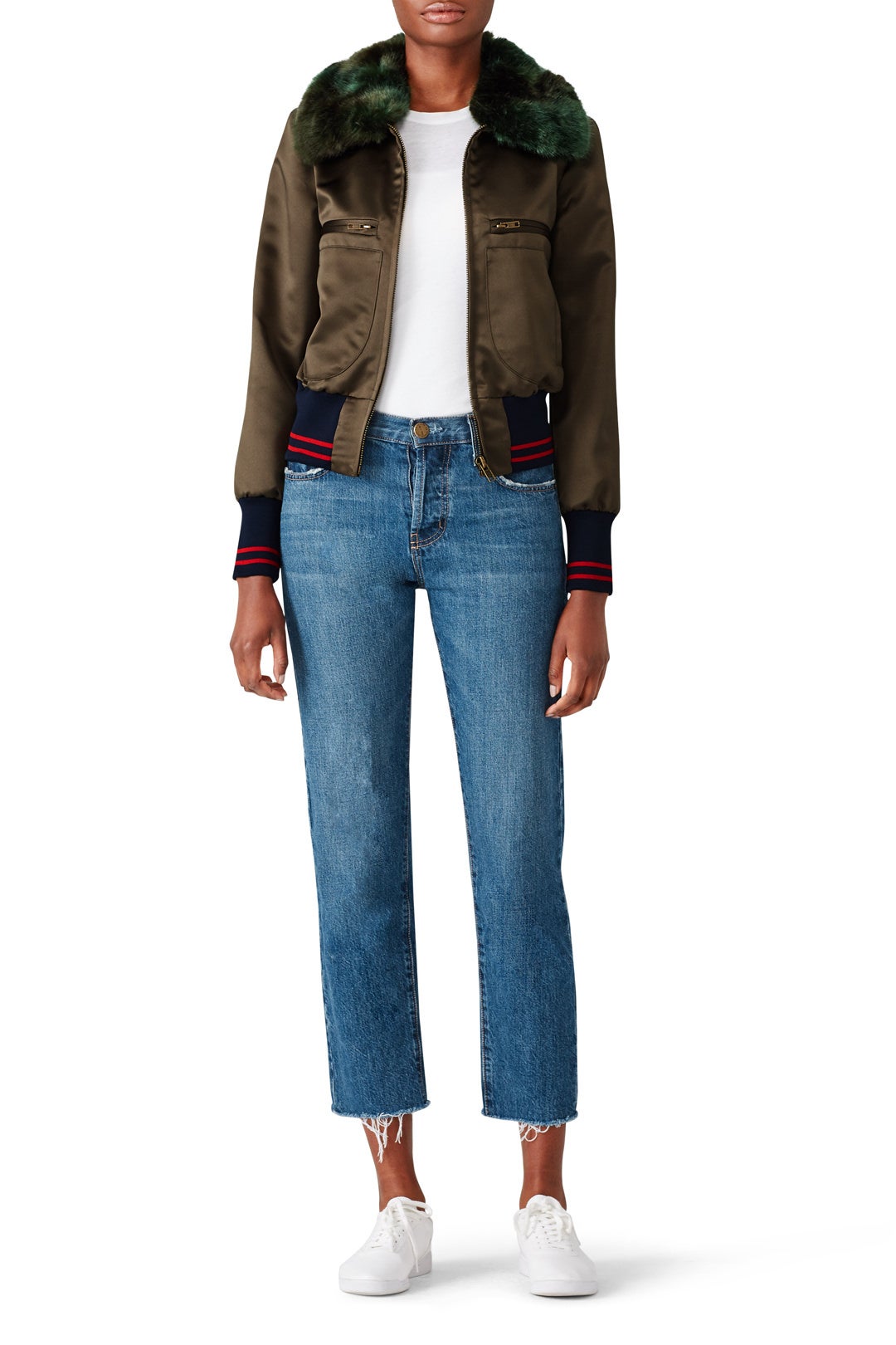 Fur Trim Nylon Bomber by Harvey Faircloth 0