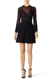 Black Illusion Lace Dress by Jill Jill Stuart