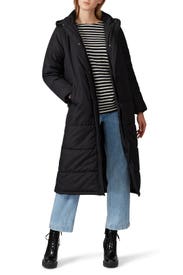Black Long Puffer Coat by Louna