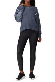 Blue Ribbed Crewneck Sweater by Lululemon