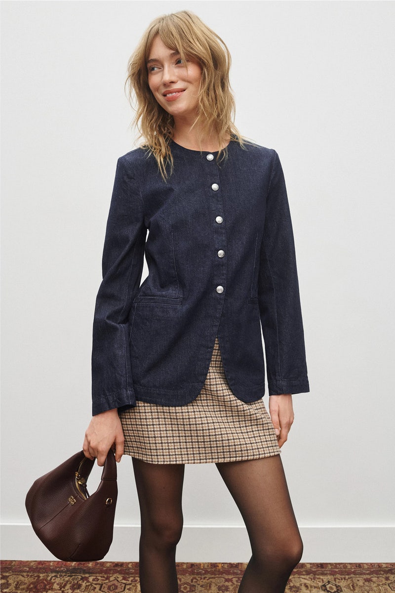 Denim Collarless Jacket by Madewell