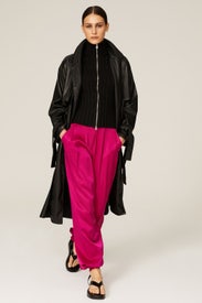 Black Ribbed Zip Pullover by MM6 Maison Margiela