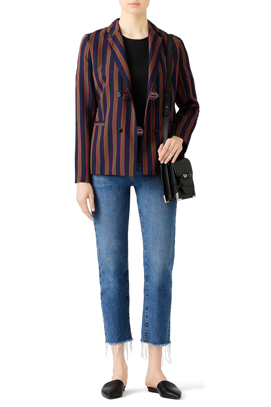 Earhart Stripe Blazer by Nicole Miller 0