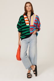 Cabana Stripe Hampton Sweater by Staud