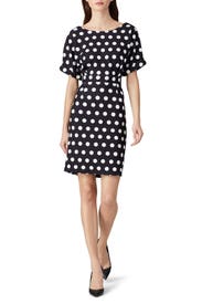 Polka Dot Dropped Shoulder Sheath by Alexia Admor