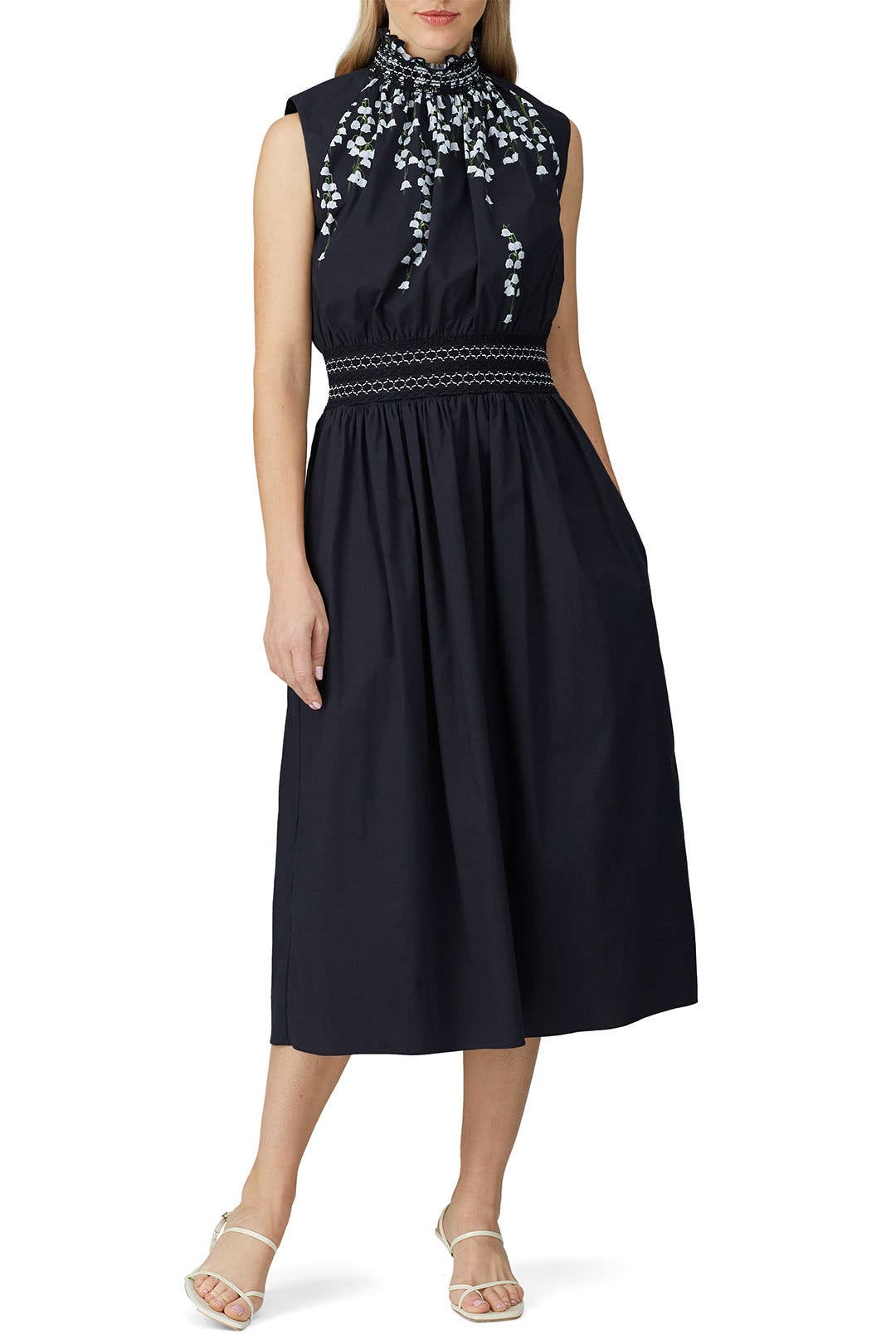 ワンピース FROM THE RUNWAY Poplin and jersey dress Poplin Smocked Waist Dress by Adam Lippes | Rent the Runway