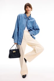 Ecru Low Slung Baggy Jeans by AGOLDE