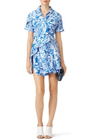 Blue Tokyo Print Dress by Carven