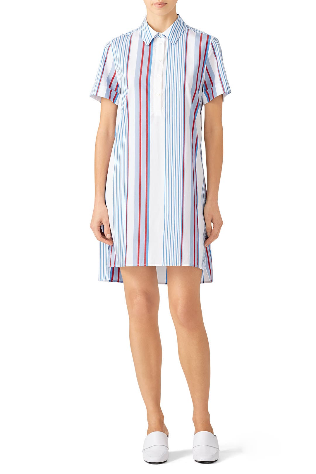 equipment striped shirt dress Vintage Equipment Striped Sleeveless Tunic Dress