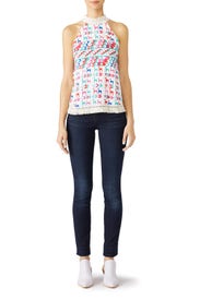 Llama Printed Lima Top by GALVAN