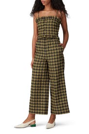 Plaid Straight Leg Pants by GANNI