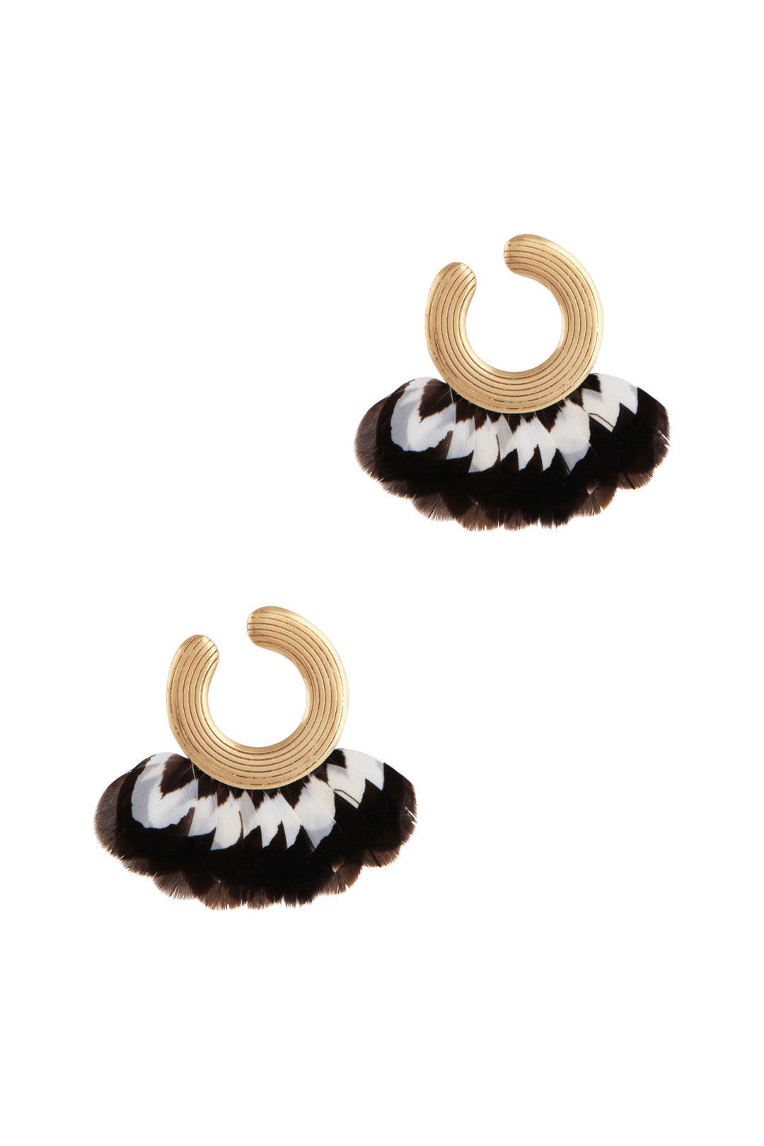 Positano Feather Earrings by Gas Bijoux 1