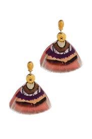 Bermude Feather Earrings by Gas Bijoux