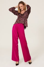 Floral Ruffle Hem Top by Louna