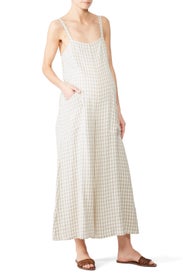 Gingham Darcy Maternity Jumpsuit by Rachel Pally