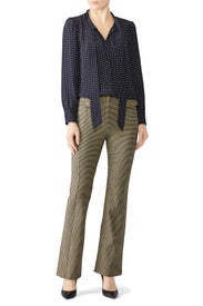 Long Sleeve Dot Print Top by Rebecca Taylor NYC