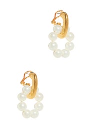 Pearl Doorknocker Earrings by Kenneth Jay Lane