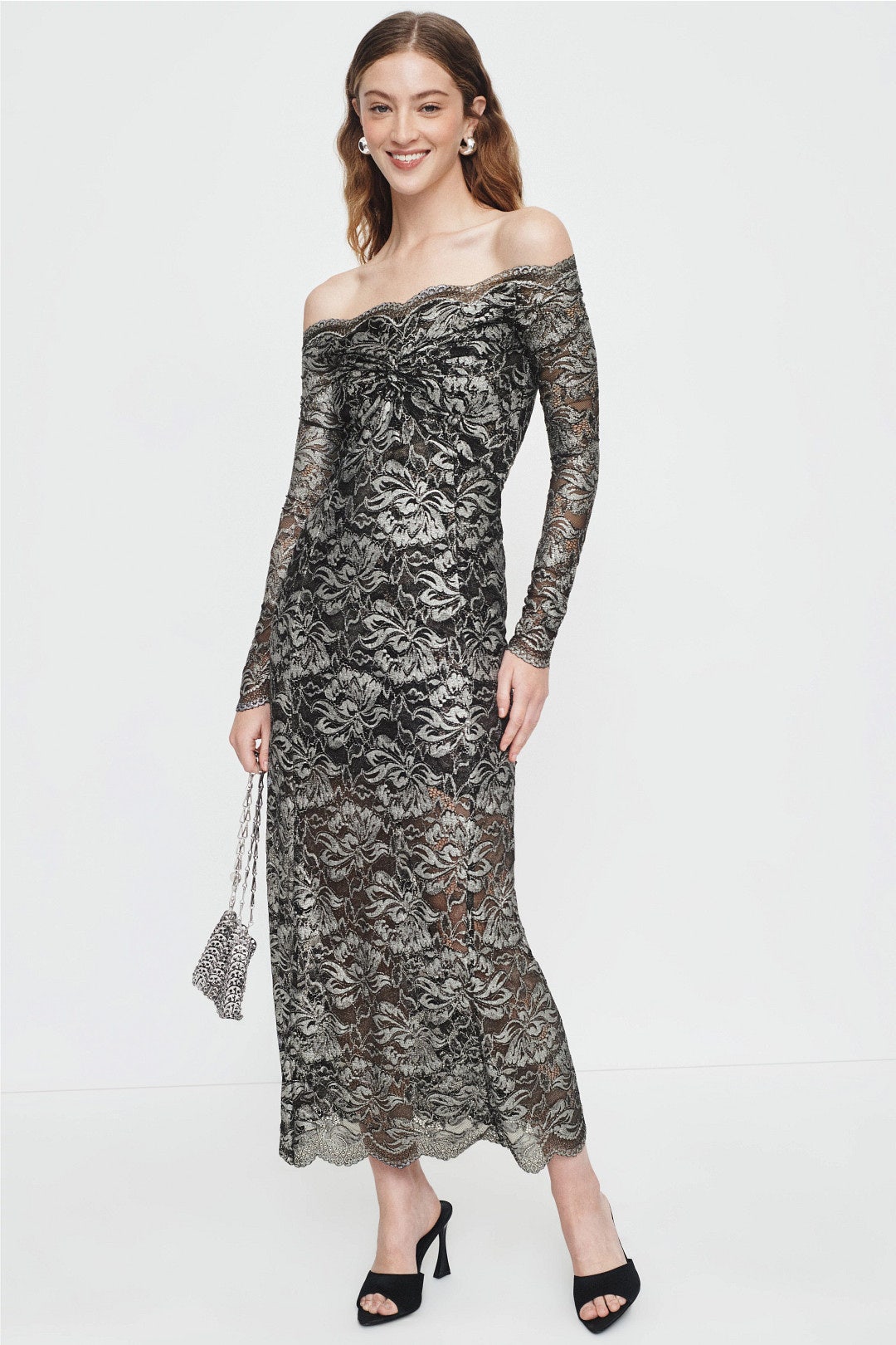 Robe Off The Shoulder Lace Dress by Rabanne 0