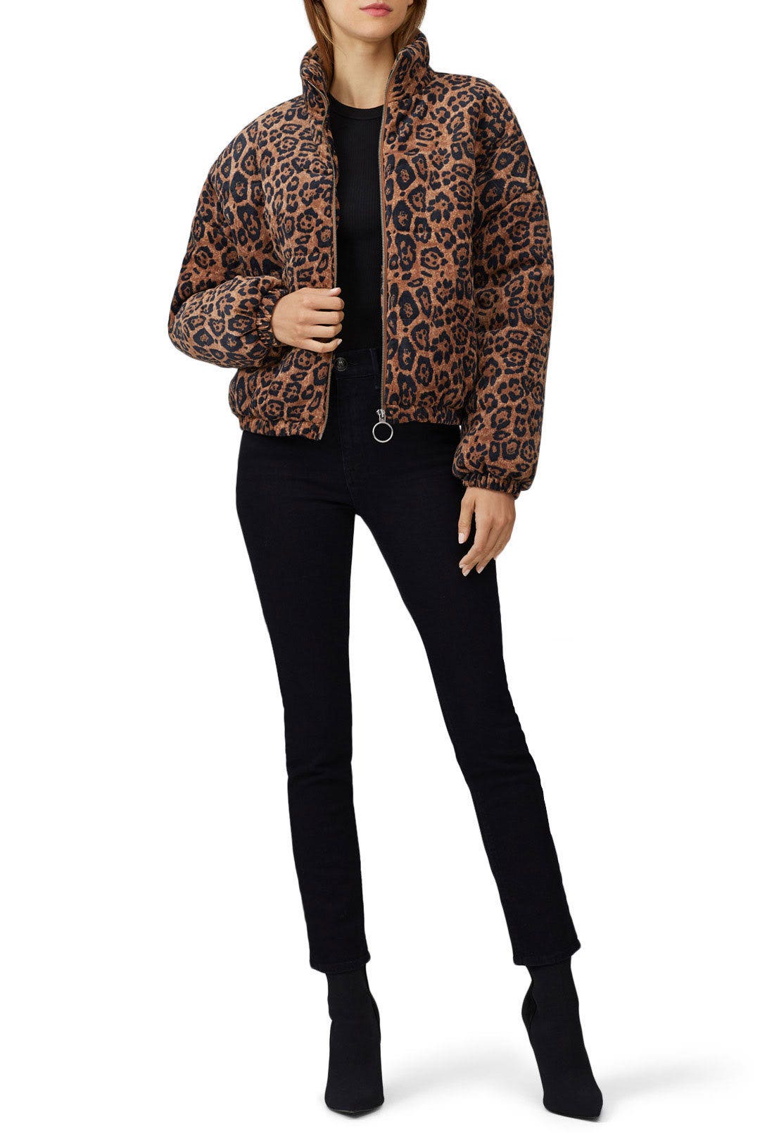 Leopard Corduroy Puffer Jacket by RTR NOW 0