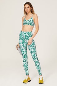 Intent Green High Waist Leggings by Spiritual Gangster