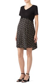 Black Floral Maternity Dress by Slate & Willow