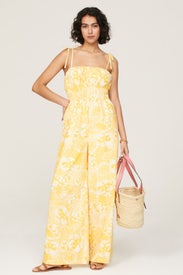Yellow Floral Jumpsuit by Slate & Willow