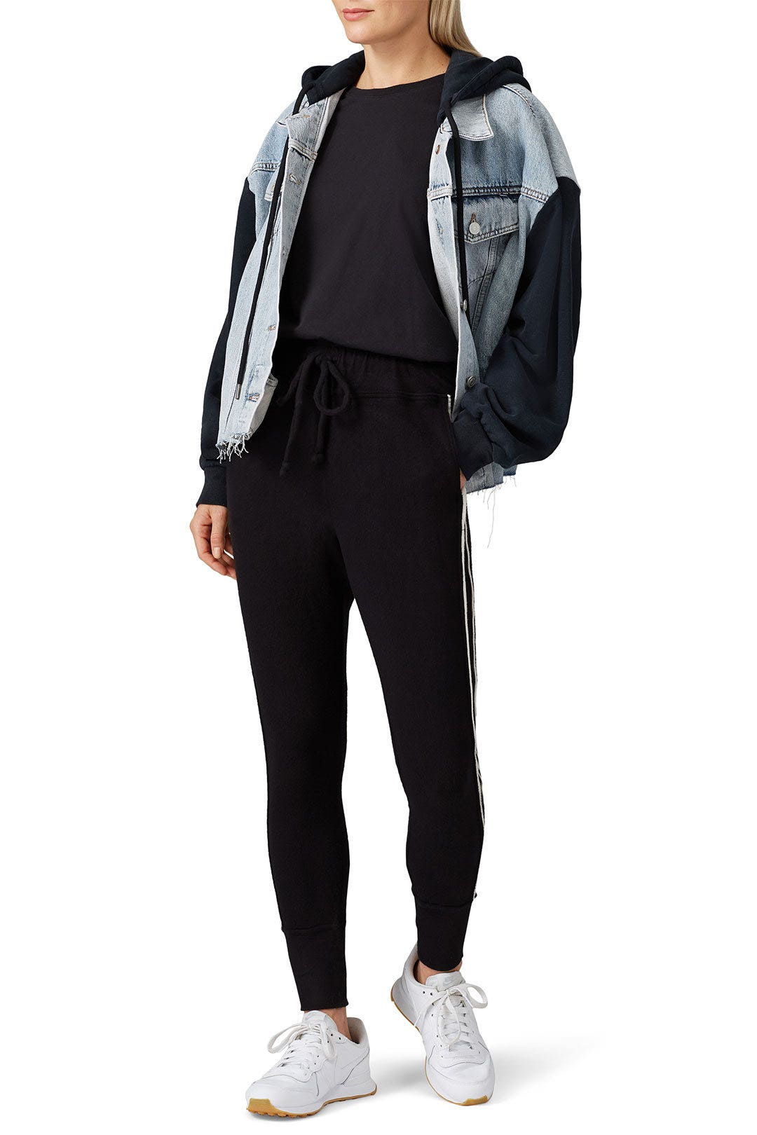 Racer Stripe Brushed Jogger Pants by B Collection by Bobeau 0