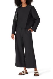 Black Button Top by Co