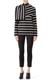Wrap Scarfed Sweater by Goen. J