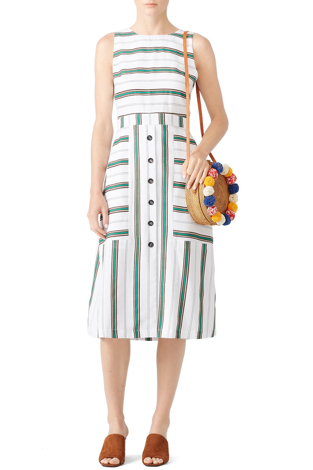 Button Front Midi Dress by J.O.A. 0