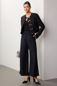 Tweed Collarless Jacket by MICHAEL KORS