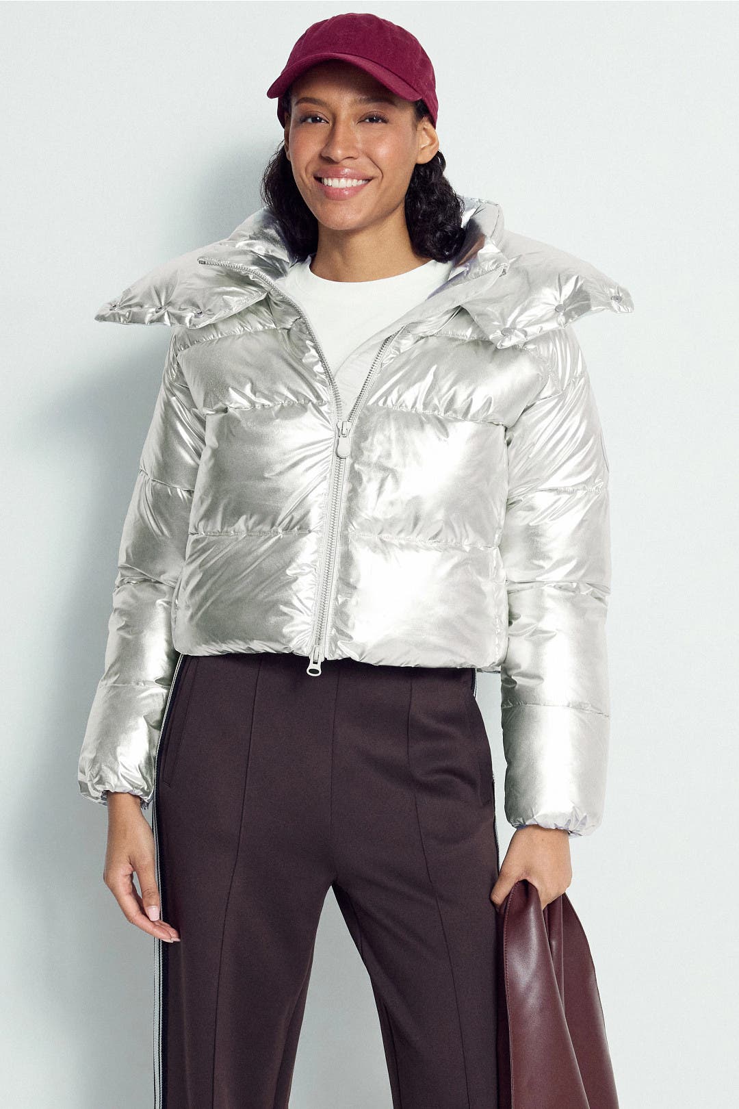 Giselle Metallic Puffer Coat by Save the Duck | Rent the Runway