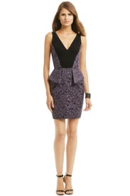 Purple Rain Peplum Dress by Yoana Baraschi
