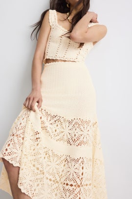 Crochet Midi Skirt by Adam Lippes x RTR Rent the Runway
