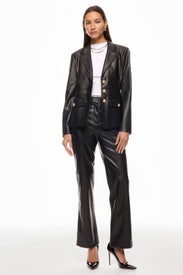 Waist Detail Faux Leather Jacket by Derek Lam 10 Crosby x RTR