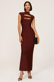 Icon Cap Sleeve Gown by Hervé Léger