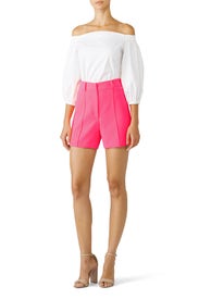 Hayden Pintuck Shorts by Milly