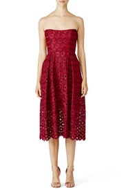 Red Spot Lace Ball Dress by Nicholas