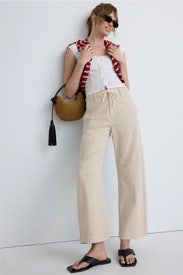Arellia Barrel Tie Ankle Jeans by PAIGE
