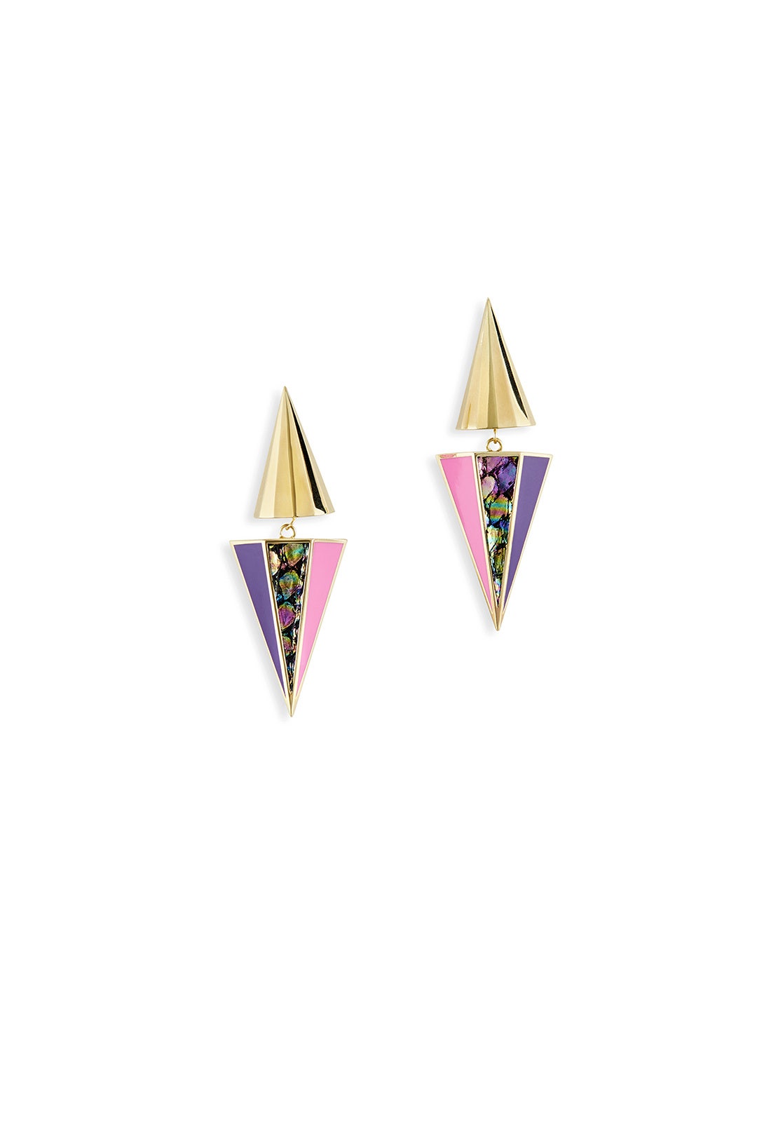 Double Dagger Drop Earrings by Sarah Magid
