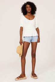 Smocked Peplum Top by Slate & Willow