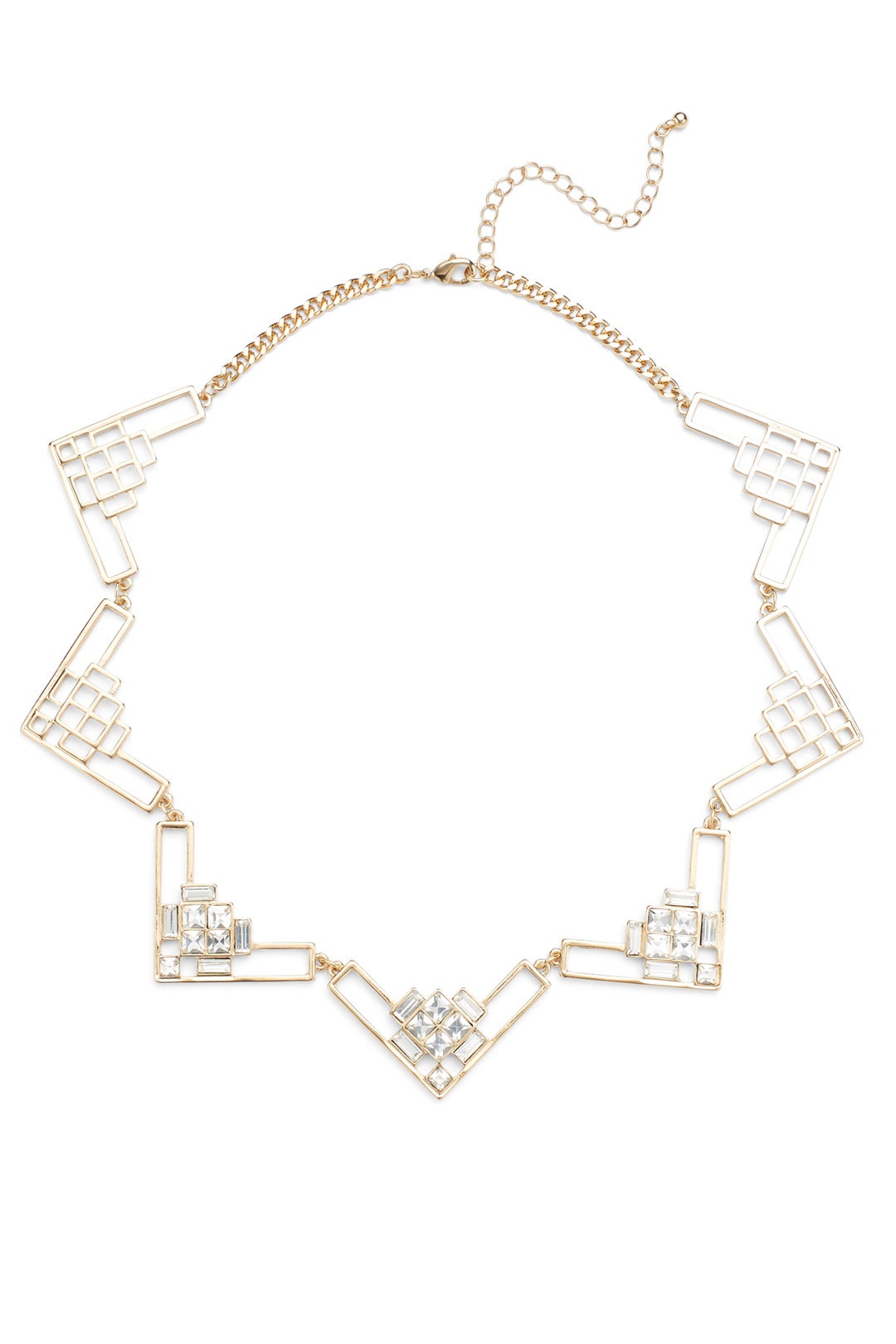 Gold Openwork Deco Necklace by Slate & Willow Accessories