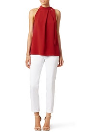 Red Maysprin Top by Theory